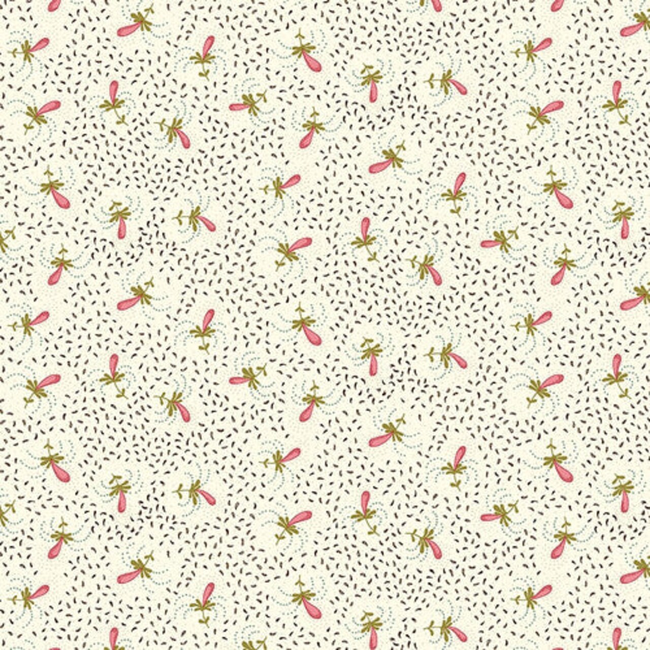 Fabric Henry Glass Wheat Delicate Pears and Leaves Spiced Favorites 108" Wide Back by the Quarter Yard 1835-40